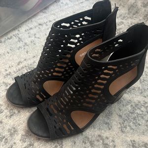 Size 8 black and brown booties. Maurices